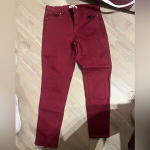 Gap red true skinny jeans